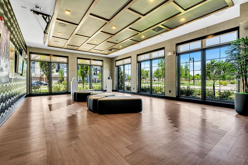 Interior photo of the gallery inside the clubhouse at Ewing Town Center which will showcase local artists work.